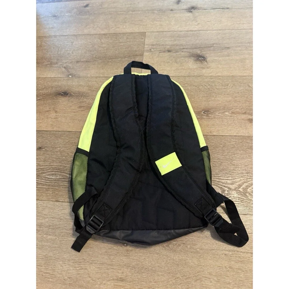 E486 Nike Backpack Neon Yellow 5 Compartments For School Or Backpacking